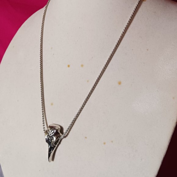 Viking Compass Raven Skull Stainless Steel Necklace NWOT - Picture 3 of 15